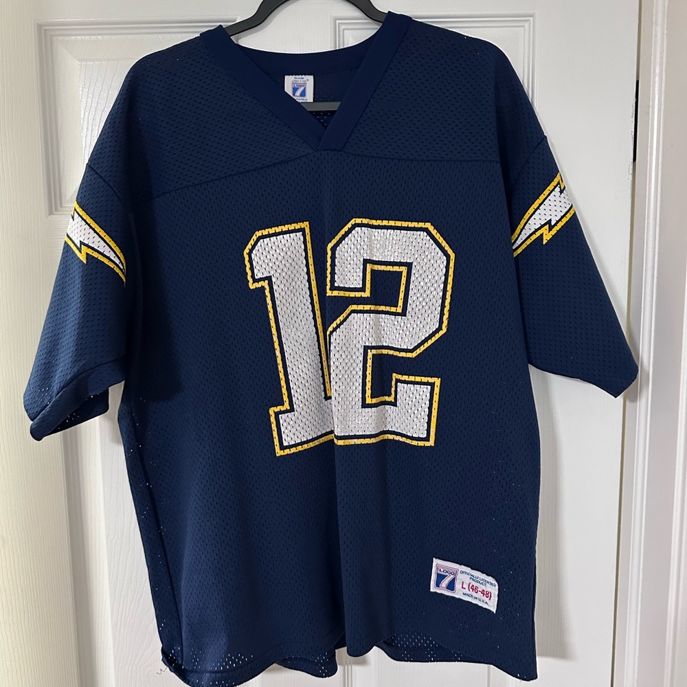 Rare Wilson Stan Humphries #12 San Diego Chargers Jersey, Large